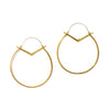 Large Ray Hoops Brass