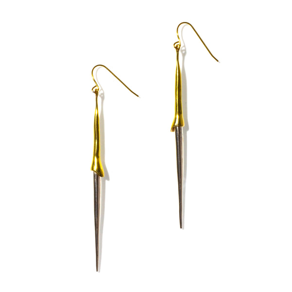 BIONIC EARRINGS BRASS / STERLING