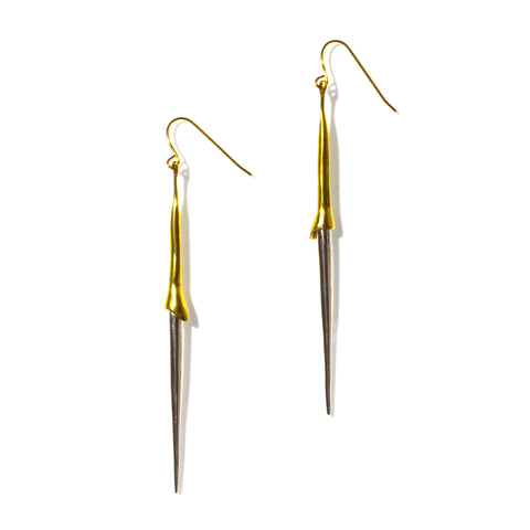 BIONIC EARRINGS BRASS / STERLING