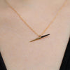 Petite Bionic Spike Quill Necklace Yellow Gold