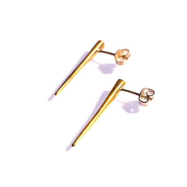 Small Quill Spike Studs Brass