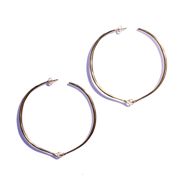 Large Hinged Hoops Sterling