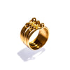 Stacked Hinged Ring Brass