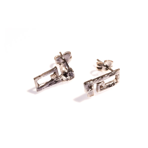 Petite Bismuth Studs Sterling