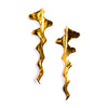 Ric Rac Earrings Brass