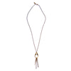 SPLIT BLADE CHARM NECKLACE BRASS