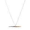 Petite Bionic Spike Necklace Sterling Silver / Yellow Gold On Silver Chain