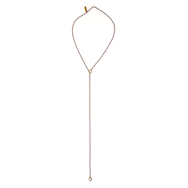 Small Ellipse Lariat Brass