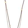 Small Ellipse Double Chain Necklace Brass