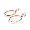 HERKIMER DIAMOND / BRASS ELLIPSE DROPS A COLLABORATION WITH HINGE DESIGN