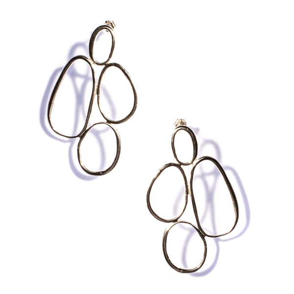 MULTI ELLIPSE STUDS STERLING