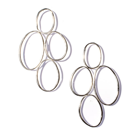 LARGE MULTI ELLIPSE STUDS STERLING