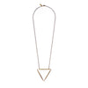 LARGE WATER NECKLACE LONG BRASS