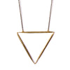 LARGE WATER NECKLACE LONG BRASS