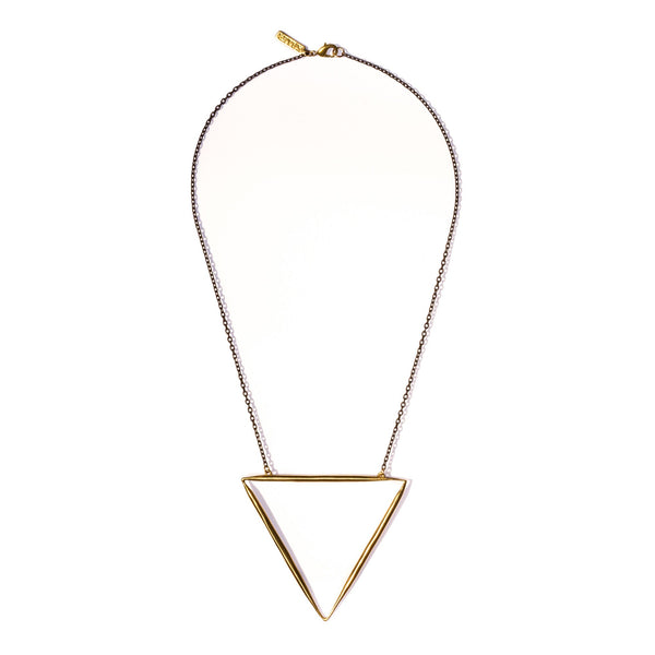 LARGE WATER NECKLACE SHORT BRASS