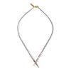 SMALL CROSSED QUILL NECKLACE BRASS