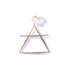 HERKIMER DIAMOND / MEDIUM AIR BRASS DROP 1/2 PAIR A COLLABORATION WITH HINGE DESIGN