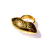 BRASS SILK COCOON HOLLOW FORM RING