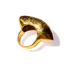 BRASS SILK COCOON HOLLOW FORM RING