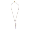 CRYSTALLIZED QUILL PENDANT BRASS
