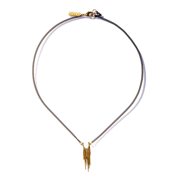 SINGLE PETITE FLARE CORROSION PENDANT BRASS