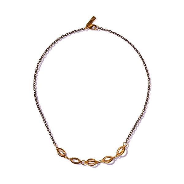 ENCOMPASS ELLIPSE LINKED COLLAR BRASS