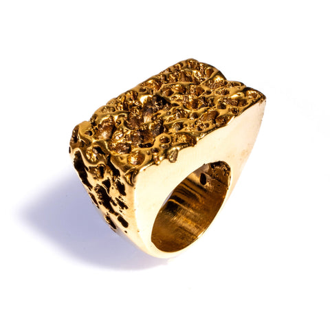 ATOLL SLAB RING BRASS